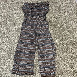 Striped Jumpsuit w/pockets